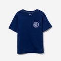 Monogrammed Kids Short Sleeve Shirt | Navy