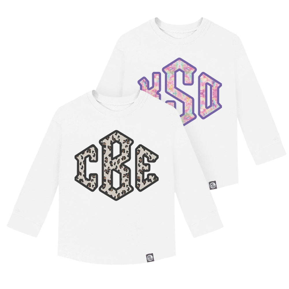 Personalized Kids Long Sleeve Shirt | White