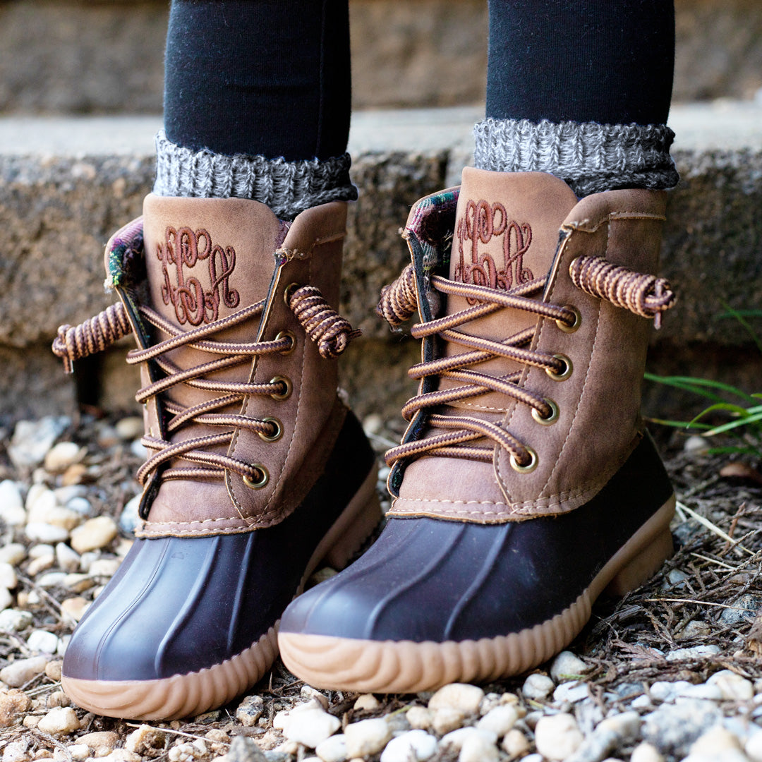 Kids Duck Boot Socks | Black and Brown