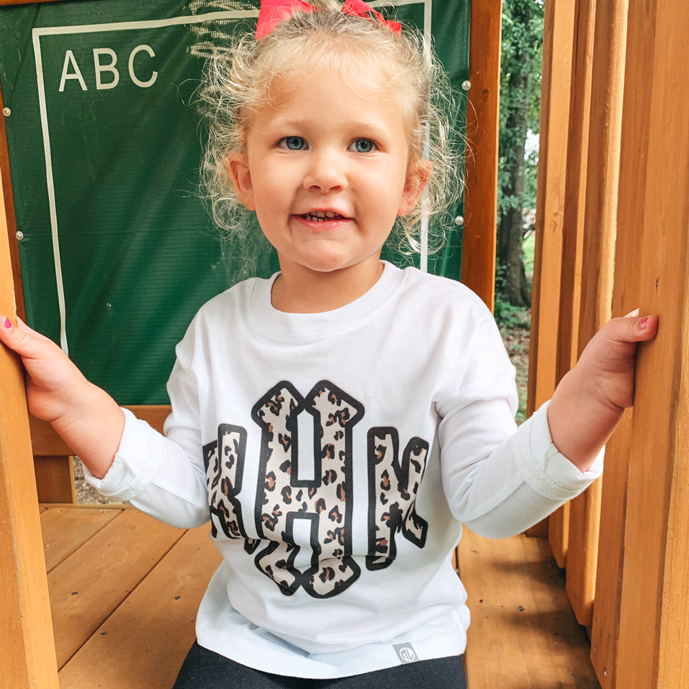 Personalized Kids Long Sleeve Shirt | White