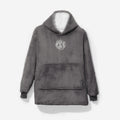 Monogrammed Kids Blanket Hoodie | Charcoal