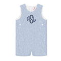 Monogrammed Kids Jon Jon | Navy Seersucker