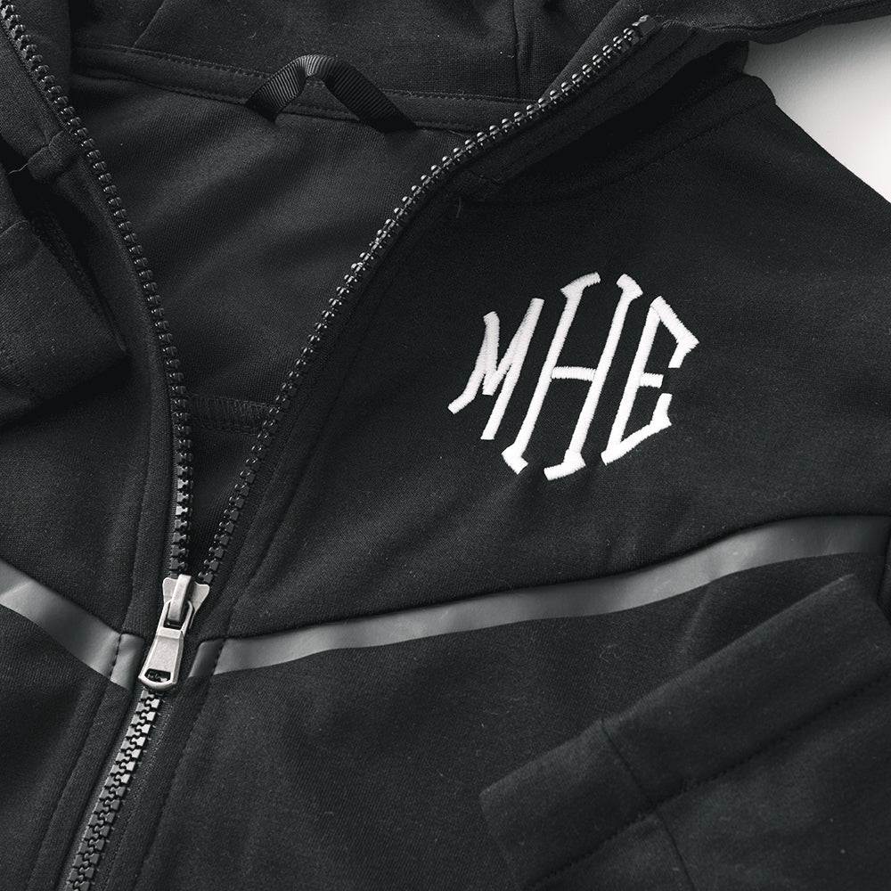 Personalized Youth Full Zip Jacket | Black