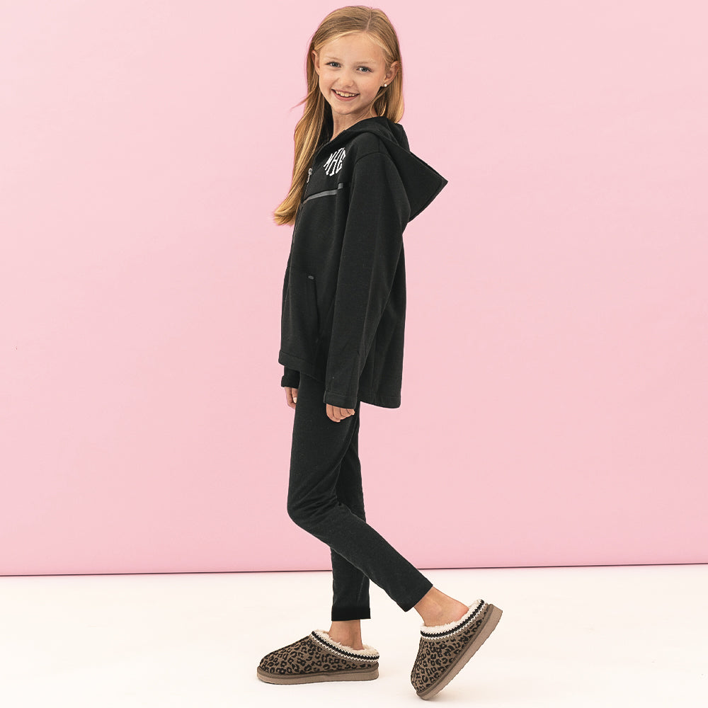 Personalized Youth Full Zip Jacket | Black