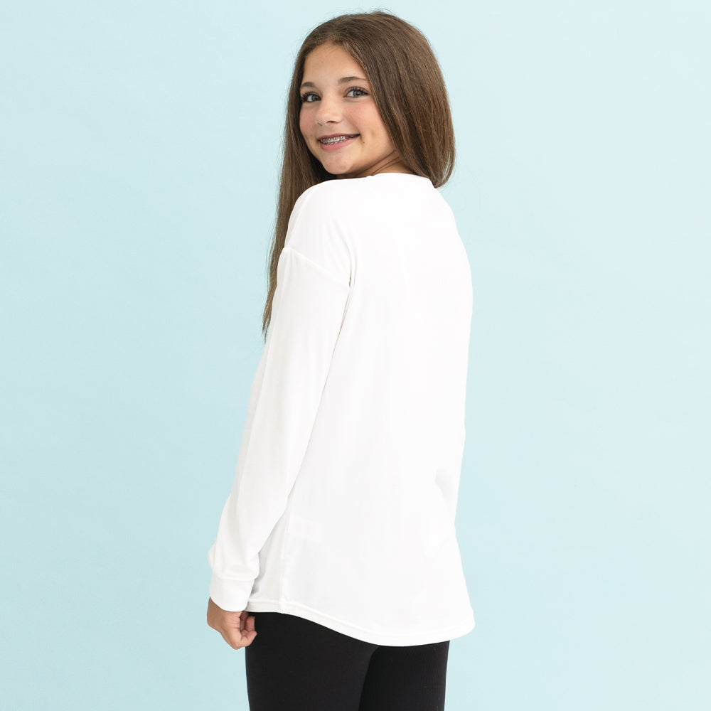 Personalized Kids Long Sleeve Shirt | White