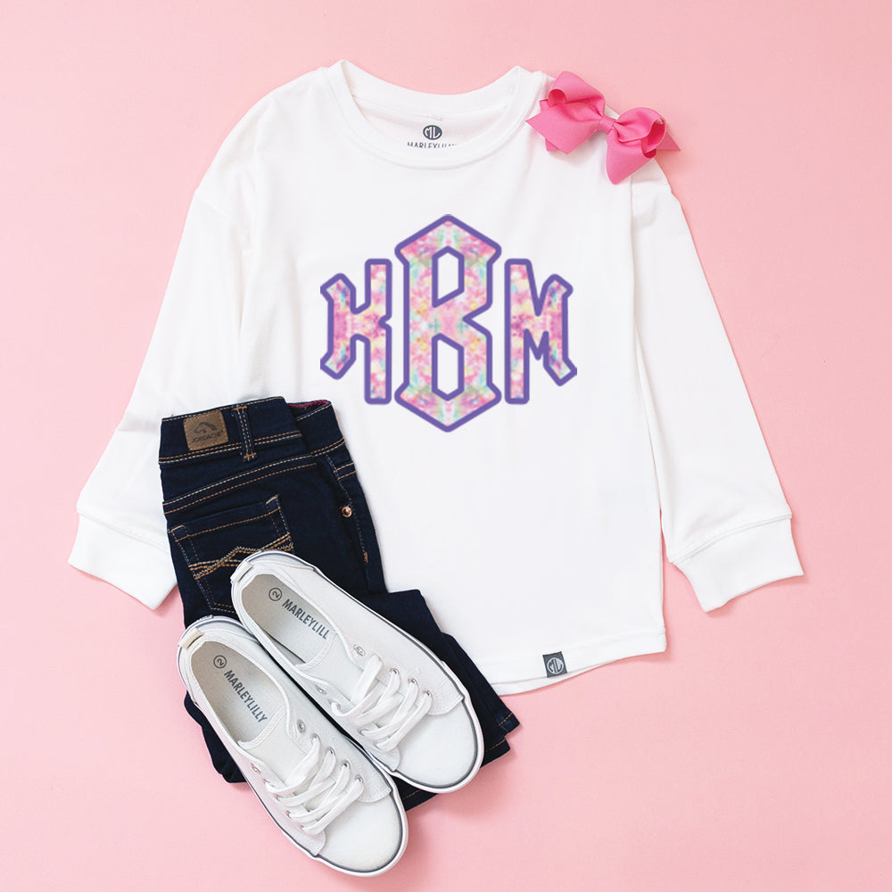 Personalized Kids Long Sleeve Shirt | White