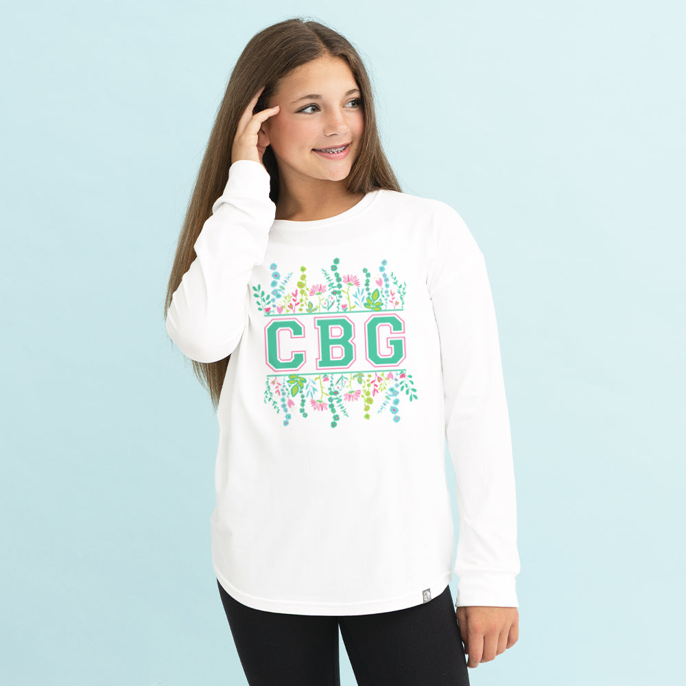 Personalized Kids Long Sleeve Shirt | White